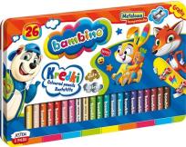 Opakowanie Kredki w oprawie drewnianej 26 kolorów BAMBINO