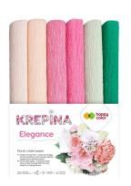 Opakowanie Krepina marszczona 25x100cm mix Elegance 6 rolek