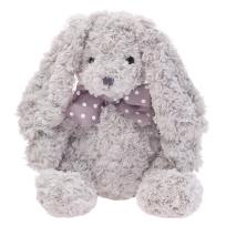 Opakowanie Królik Caramen szary z kokardą 28cm