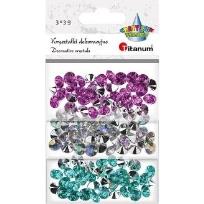 Opakowanie Kryształki dekoracyjne cyrkonie 3 kolory