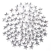 Opakowanie Kryształki dekoracyjne gwiazdki srebrne 100szt