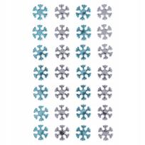 Opakowanie Kryształki samoprzylepne błękitne i srebrne 28szt