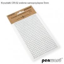 Opakowanie Kryształki samoprzylepne CR-02 srebrne 5mm