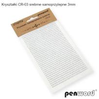 Opakowanie Kryształki samoprzylepne CR-03 srebrne 3mm
