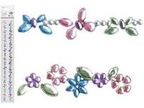 Opakowanie Kryształki samoprzylepne na pasku Kwiaty 2szt
