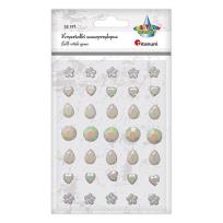 Opakowanie Kryształki samoprzylepne perłowe mix 35szt