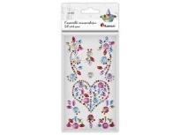 Opakowanie Kryształki samoprzylepne serce mix 10szt