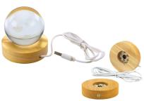 Opakowanie Kryształowa kula 3D z drewnianą podstawką