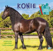 Okładka książki Książeczki z puzzlami i kolorowankami Konie