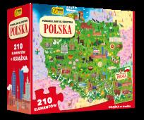 Okładka książki Książka i puzzle Poznawaj, baw się, odkrywaj Polska 210 elementów