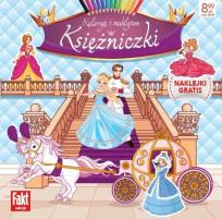 Okładka książki Księżniczki. Koloruję i naklejam