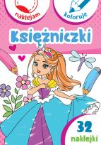Okładka książki Księżniczki. Naklejam i koloruję