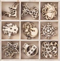 Opakowanie Kształty z drewna Święta 2 45 szt.