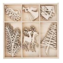 Opakowanie Kształty z drewna - święta 4 30szt