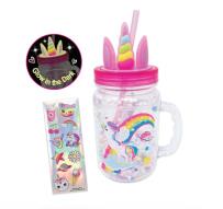 Opakowanie Kubek 570ml z uchem i słomką Jednorożec