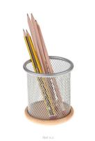 Opakowanie Kubek przybornik srebrny z drewnem