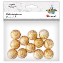 Opakowanie Kulki styropianowe 25mm 12szt złote