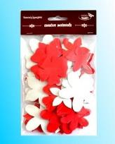 Opakowanie Kwiatki czerwono-białe 60szt