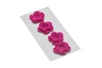 Opakowanie Kwiatki dekoracyjne 35mm ciemny różowy 4szt