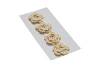 Opakowanie Kwiatki dekoracyjne 35mm ecru 4szt