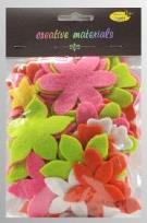 Opakowanie Kwiatki z filcu kolory wiesenne 60szt