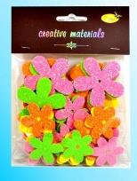 Opakowanie Kwiatki z pianki opalizującej wiosenne 56szt