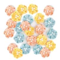 Opakowanie Kwiaty papierowe pastel 4cm 24szt