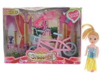 Opakowanie Lalka mini 9cm z rowerkiem