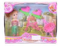 Opakowanie Lalka mini z rowerkiem i rolkami