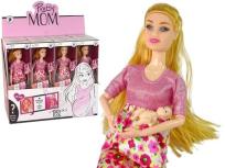 Opakowanie Lalka w ciąży różowa sukienka w kwiaty