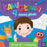 Okładka książki Łamigłówki 4-letniej główki. Bawię się i rozwiązuję