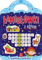 Okładka książki Łamigłówki z elfem. Książeczka z naklejkami