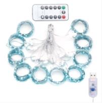 Opakowanie Lampki Kurtyna usb 300 LED biały zimny + pilot