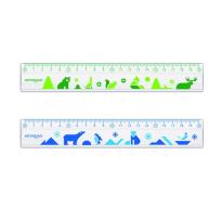 Opakowanie Linijka plastikowa transparentna z nadrukiem 20cm