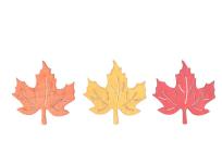 Opakowanie Liść dekoracja drewniana 4cm 12szt