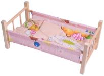 Opakowanie Łóżeczko drewniane dla lalki z pościelą MIX