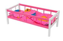 Opakowanie Łóżeczko różowe dla lalek z pościelą