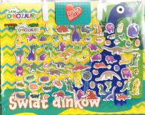 Okładka książki Lubię Dinozaury. Kocham naklejać cz. 1 Świat dinków