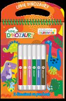 Okładka książki Lubię Dinozaury. Ulubione kolorowanki 2. Z dinusiami za pan brat