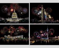 Opakowanie Magiczna Zdrapka Fajerwerki 4 sztuki. 21x29,5cm