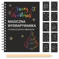 Opakowanie Magiczne obrazki do wydrapywania Merry Christmas