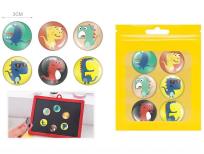 Opakowanie Magnesy dinozaury 3cm 6szt