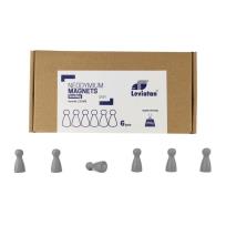 Opakowanie Magnesy neodymowe Bowling szare 6szt LEVIATAN