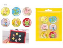 Opakowanie Magnesy zwierzęta 3cm 6szt