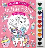 Okładka książki Malowanie farbkami. Jednorożce