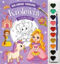 Okładka książki Malowanie farbkami. Królewny