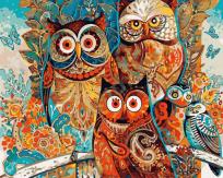 Opakowanie Malowanie po numerach 30x40cm Tajemnicze sowy
