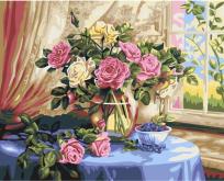 Opakowanie Malowanie po numerach 40x50 Róże