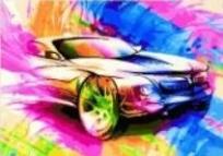 Opakowanie Malowanie po numerach - Auto w farbach 40x50cm