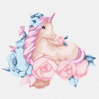 Opakowanie Malowanie po numerach - Bajkowy jednorożec 30x30cm